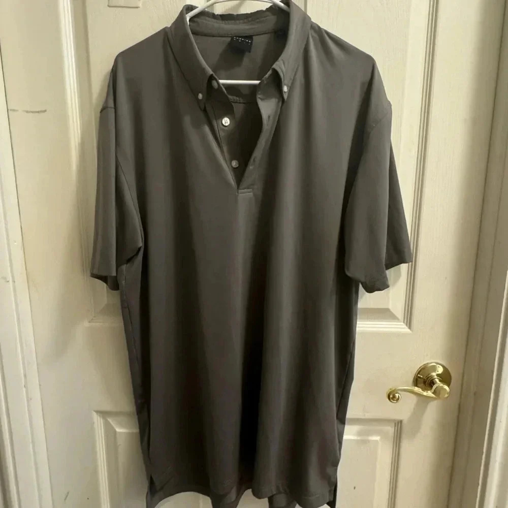 Men’s Gray Dunning Golf Shirt Large
